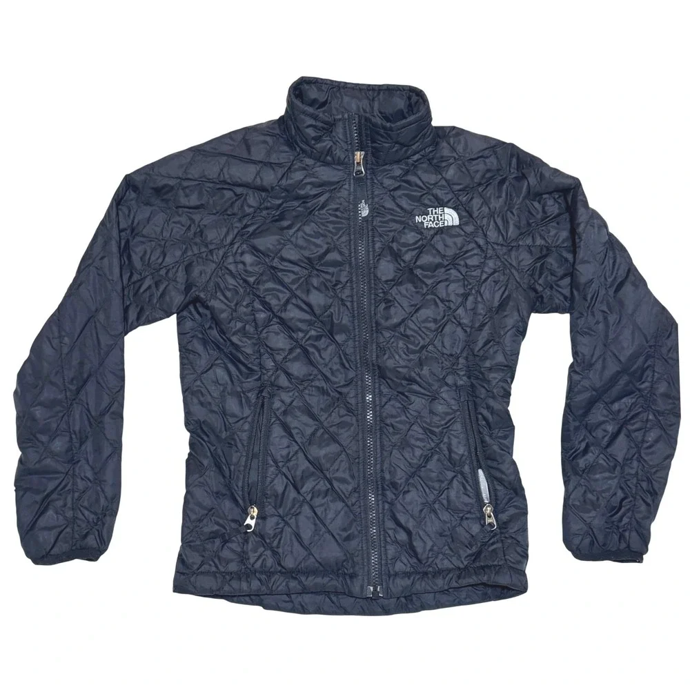 The North Face ThermoBall Jacket Youth S 7/8 Black Nylon Quilted Puffer Outdoor